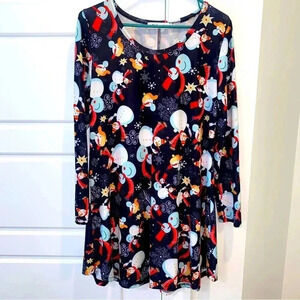 APHRATTI Snowman Dress Size L Like New ❤️